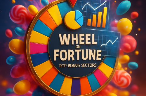 An artistic representation of the Wheel of Fortune with a focus on RTP bonus